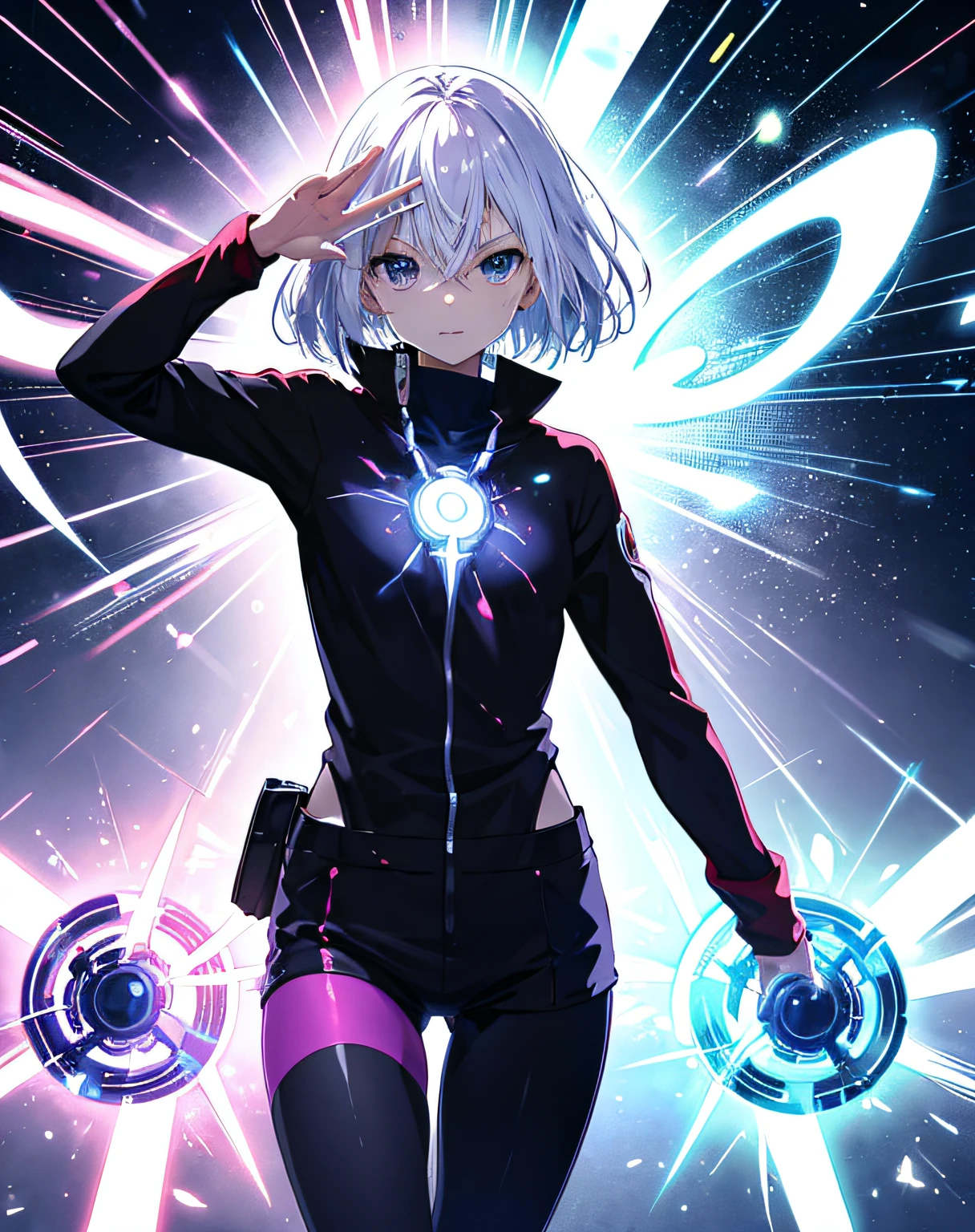 Make an image for a anime website, the image should represent powers in general --nocharacters