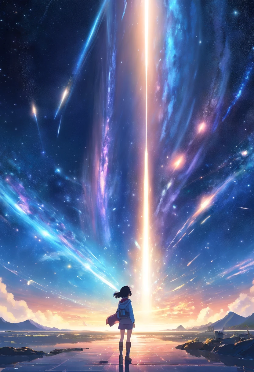 Universe, galaxy, deep space, interstellar spaceship (small), starlight, grand, deep, future technology, war, realism