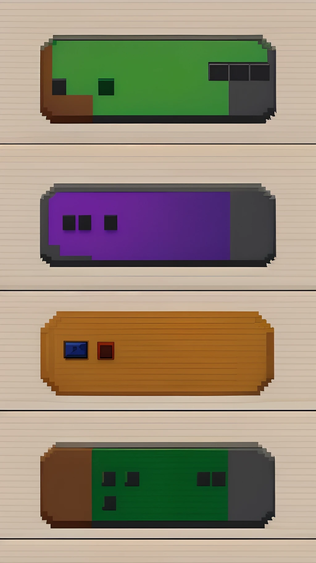Pixel Minecraft 4:3 buttons for Oriental Project