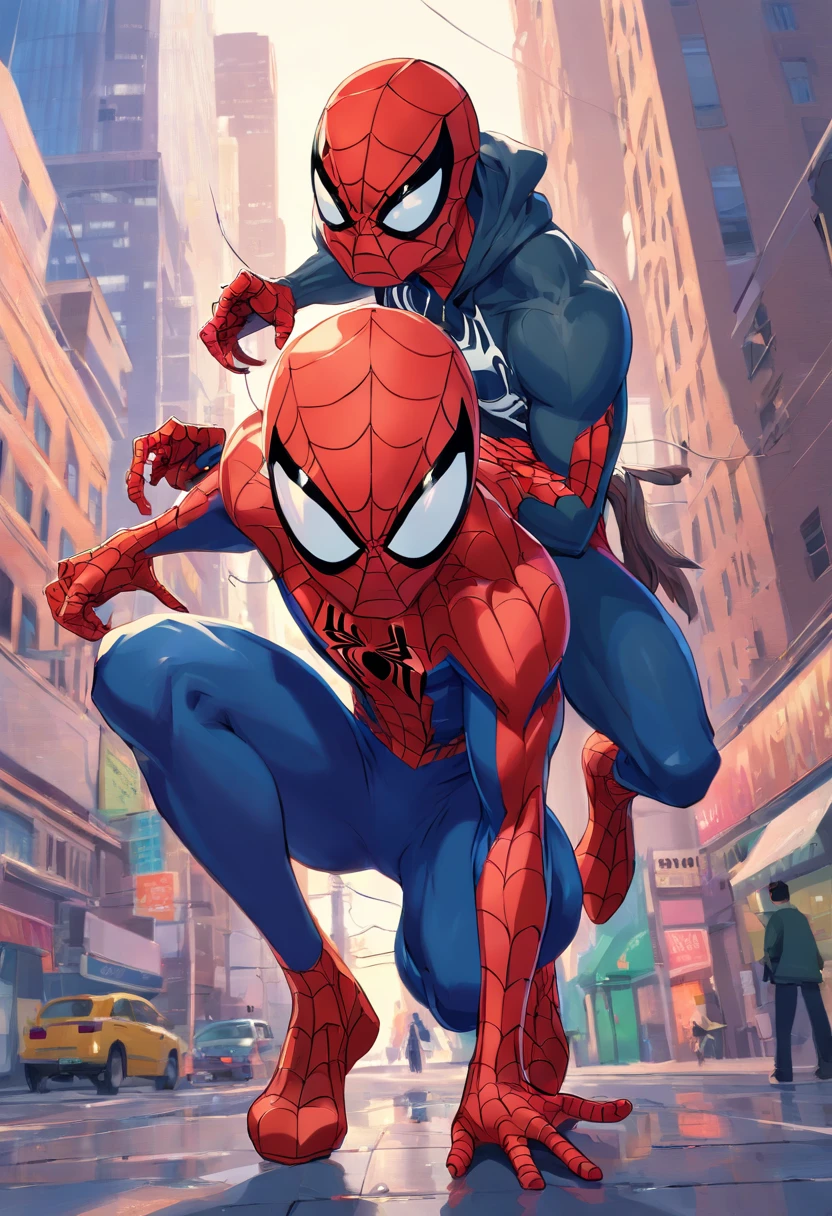 Venom and spiderman