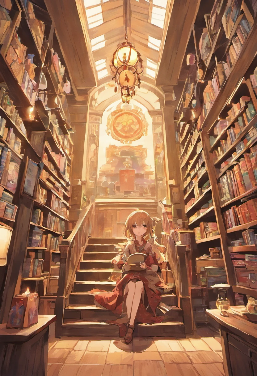 There is a living room,There are a lot of books on the shelves, Cosy café background, Cosy place, Cosy environment, Designed for a cozy aesthetic, relaxing concept art, Cozy house background, Cozy ambiance, Pleasant and cozy atmosphere, Highly detailed scenarios, Multi-dimensional cozy tavern, cozy and peaceful atmosphere, Cozy living room background, Cosy environment, Cozy ambiance, hyper-detailed environment