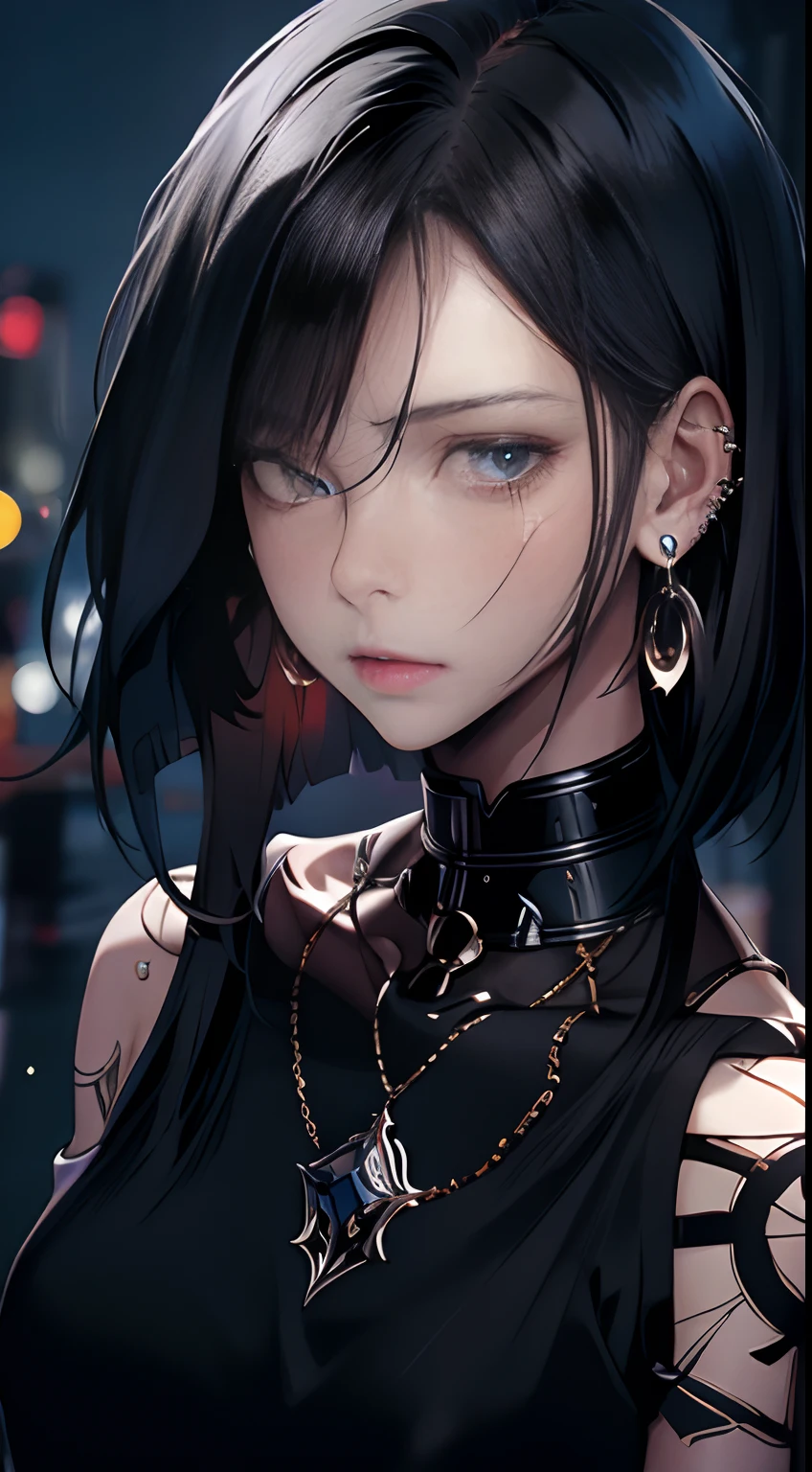 (Cinematic Digital Artwork: 1.3), High quality, masutepiece, of the highest quality, Super Detail, Illustration, [4K Digital Art]、 lndswgnr, (Sharp Focus: 1.5), (Moody lighting:1.2), depth of fields, Bokeh, 4K 、(masutepiece:1.3), High resolution, ultra-detailliert, the Extremely Detailed CG Unity 8K Wallpapers, Realistic, Photorealsitic, Raw photo, beautifull detailed face, pale skin, realistic glistening skin, Detailed Cloth Texture, detailed hair texture, Perfect body, Beautiful face, acurate, Anatomically correct, Highly detailed face and skin texture, Natural neck length, (Beautiful hands), (Fair skin:1.2), thin legs, Thin feet, Detailed people、A detailed face、细致背景、masutepiece, Best Quality, pixiv, Cool Girl, Lots of piercings, earrings, Blonde hair, (Dark skin), Gal、Full body painting、