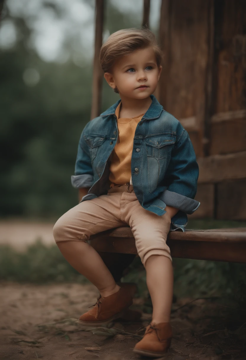 boy dressing in girl's clothes, full body, hyper-realistic photography.