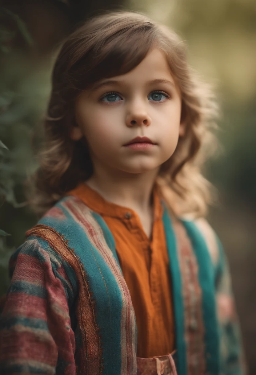 boy dressing in girl's clothes, full body, hyper-realistic photography.