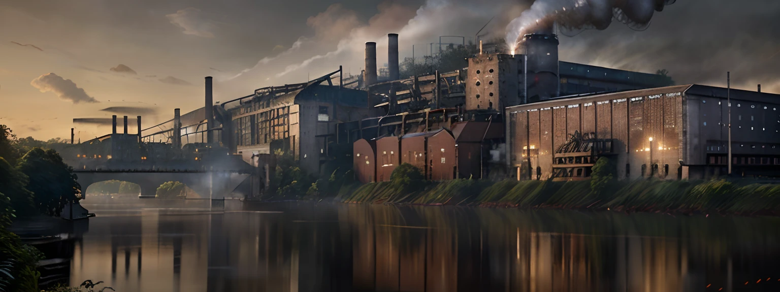 (by Greg Rutkowski: 1.2), (masterpiece), (best quality), extremely delicate and beautiful, illustration, (factory essence), A mesmerizing factory landscape with captivating elements seamlessly integrated, (Singapore textile mill, machinery, modern industry), from local artists and photographers, 8K post-production, high resolution, hyper-detailed, depth of field, HDR, intricate.