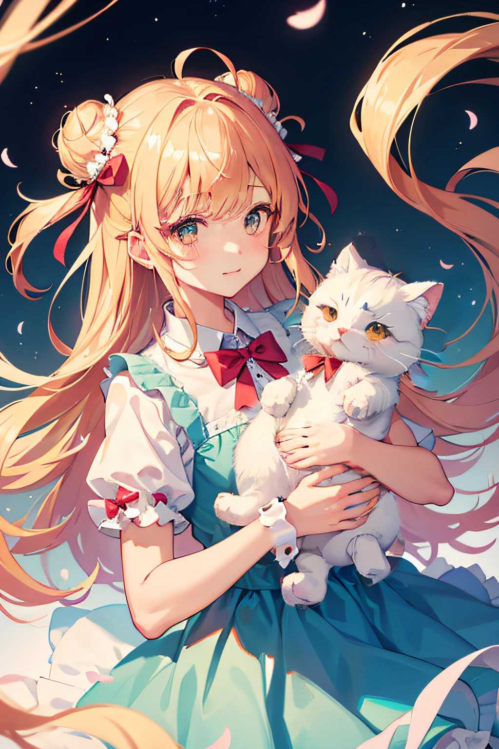 fluffy atmosphere Have a stuffed cat cute little quiet natural
