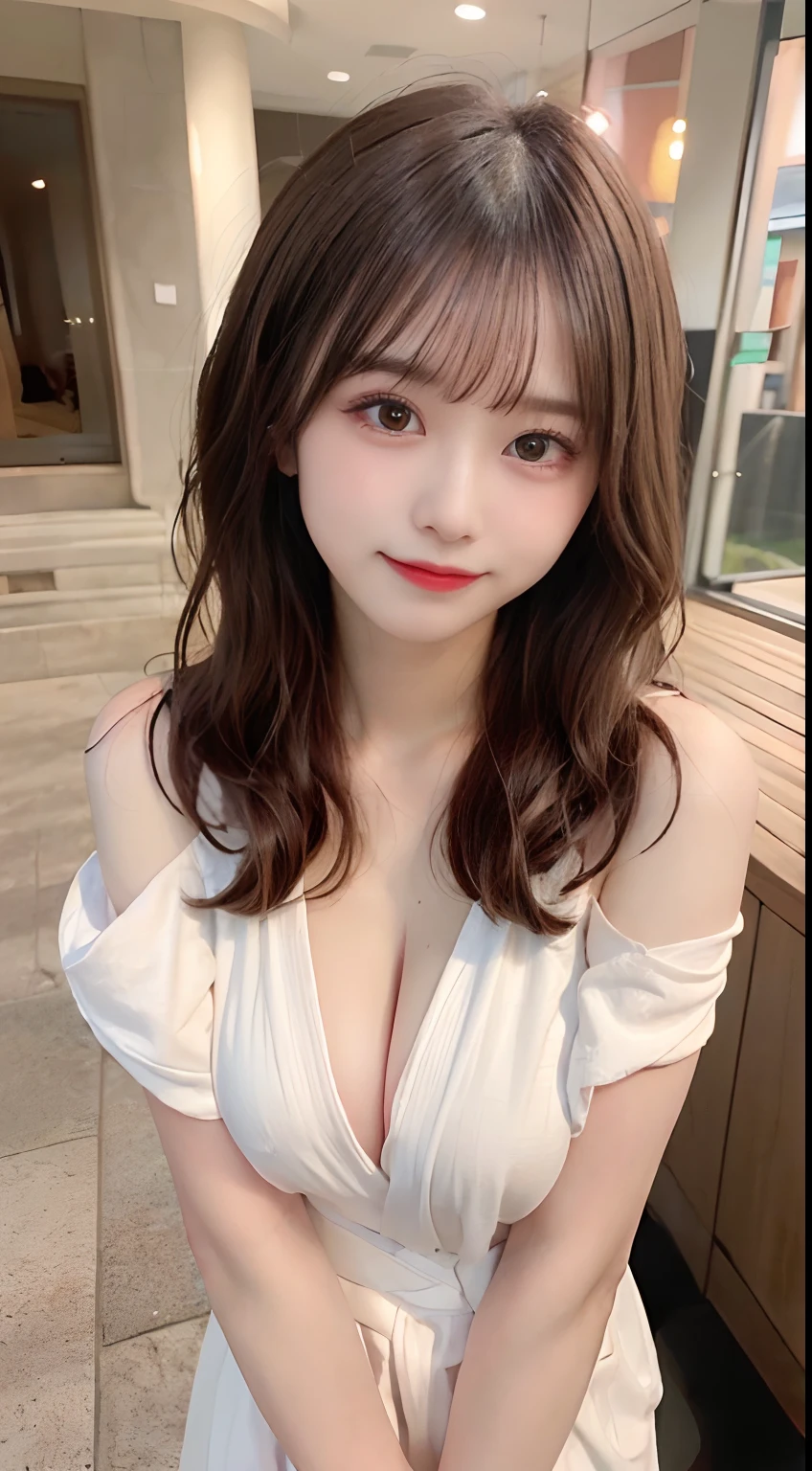 masutepiece, Best Quality,
Ultra-detailed, finely detail, hight resolution, in 8K,
((Photorealsitic:1.4, Raw photography, 超A high resolution,Top image quality: 1.4)),
Wallpaper,
((Perfect whole body configuration1.5)),
Beautiful detailed eyes, Natural Color Lip,
((a serene smile:1.5)),
((Random and cute hairstyles)),
((Shoulder visible bathrobe :1.5,The chest is not closed)),
((Random breast sizes from large to medium、cleavage of the breast:1.2)),
((Raise your hands and arms to stretch your chest:1.5,Standing with thighs showing)),
((breastsout、under look eyes、Mole on the arm:0.9)),
((Bed background in the room at sunset、Ball bokeh、Flare Effect)),
((Smile:1.2)),
((((1 female:1.5))))
very detailed and professional lighting、
((Random and cute facial expressions:1.5))、
((thigh visible:1.5))