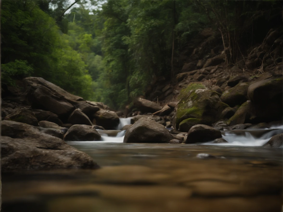 The Hmong hill tribe washed water in the stream. , high high quality , 4k