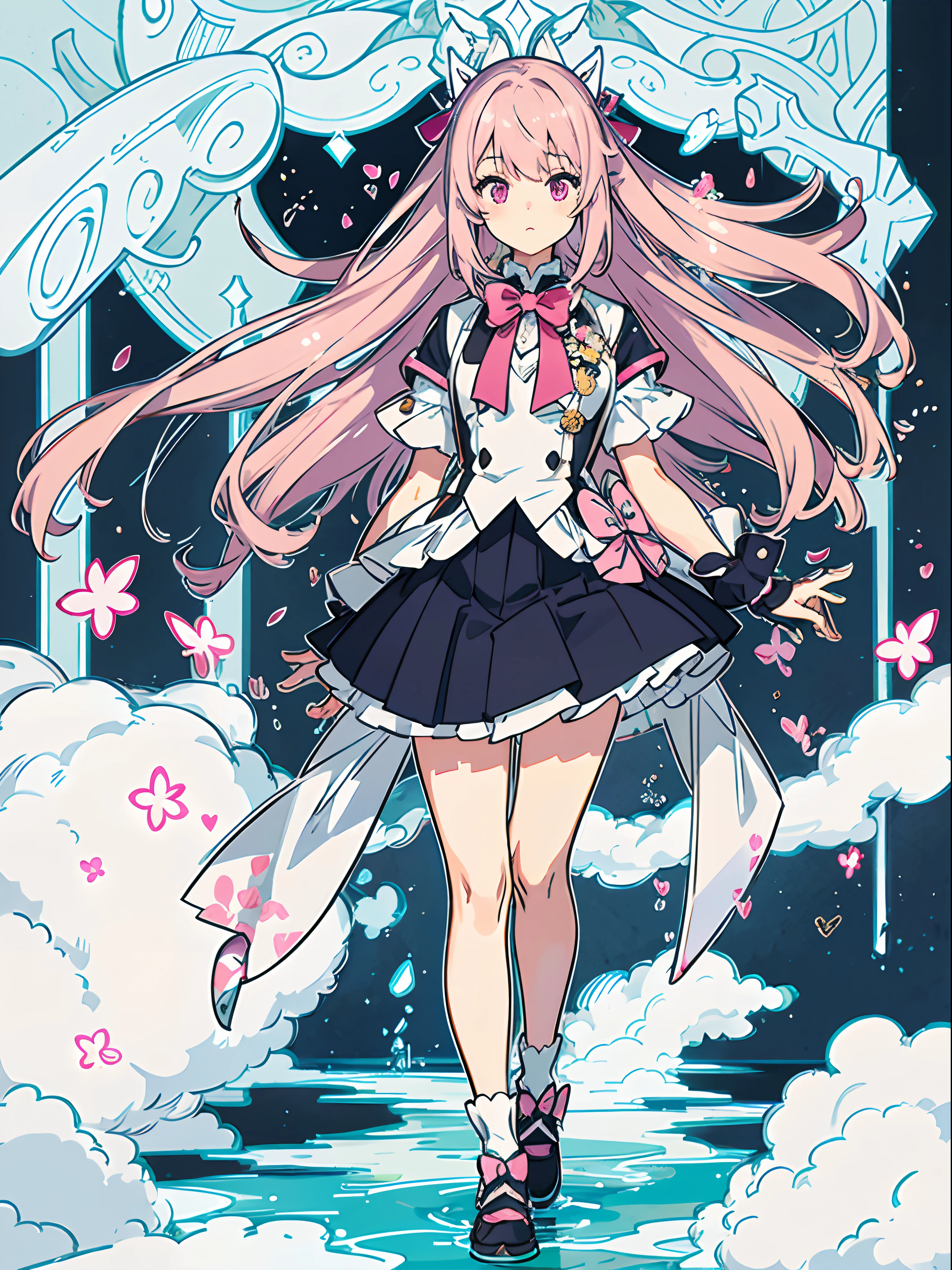 1girl, Ai hoshino, fullbody, idol, cute, moe, pink eyes, violet hair