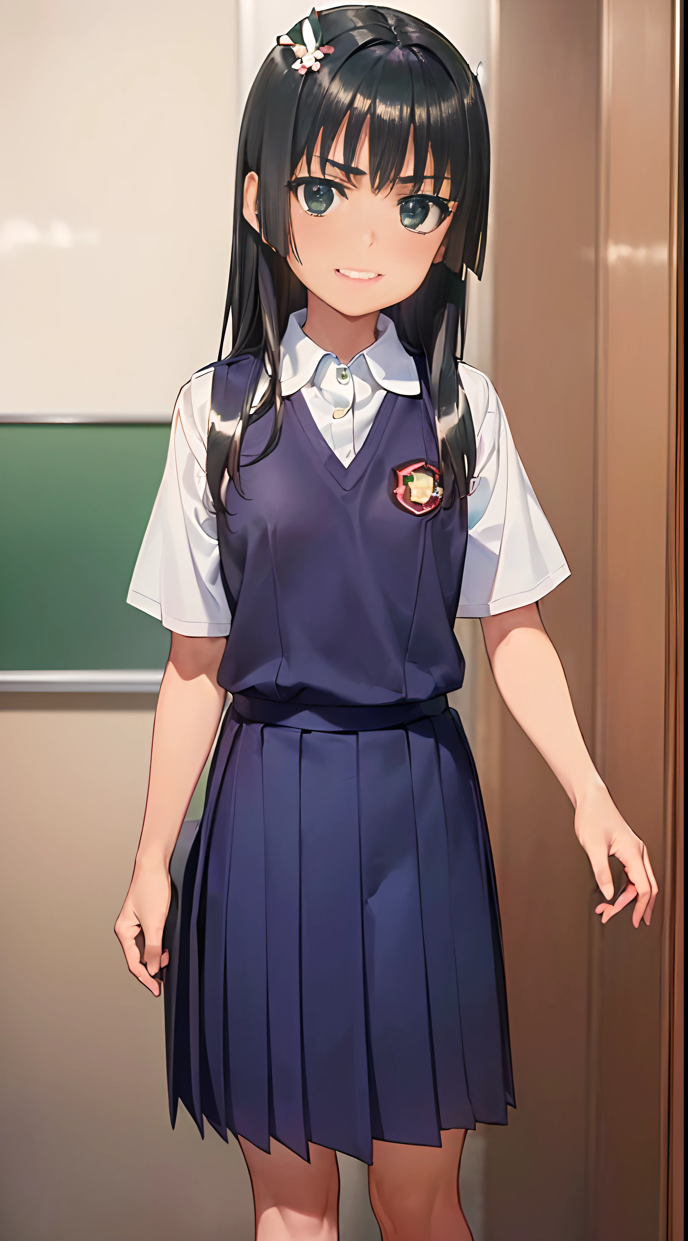 (((masterpiece,top-quality,超A high resolution))),1womanl, ,((()),Beautiful breasts,ar old,())),(((smil))),(((Nariko Saten))),,(((Best Quality,4K,in 8K))),((cheek))),(((School uniform)),