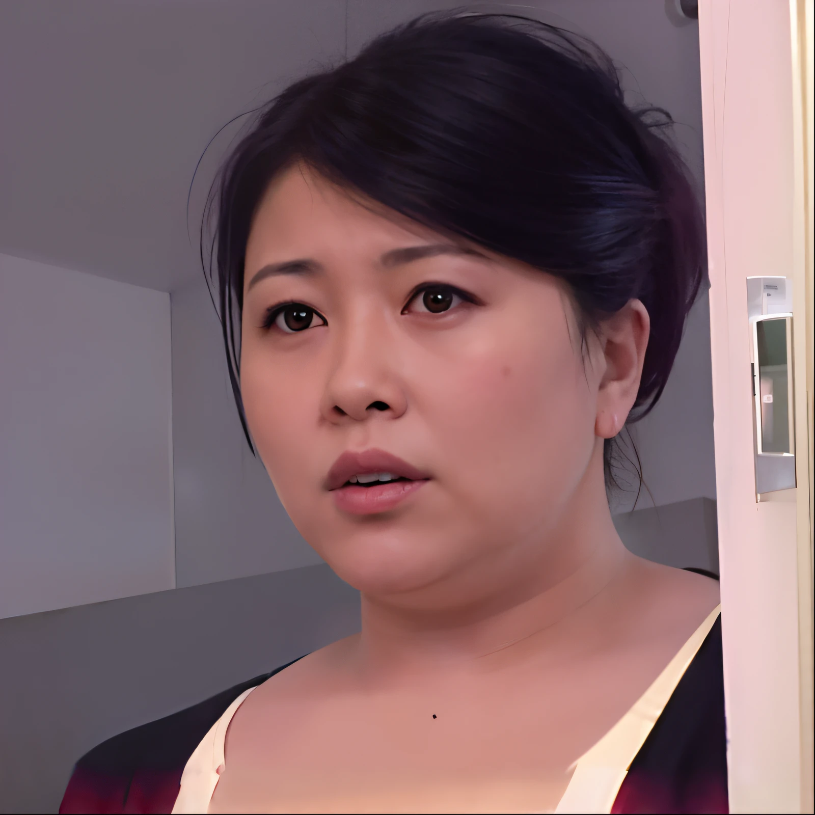 There was a woman standing in the bathroom，Hold a mirror, Chiho ashima, kazami yuuka, Yoshitomo Nara, An Asian woman, ayami koj ima, harumi, yuuki hagure, narumi kakinouchi, Asian woman, bbwchan, kaigetsudo ando, Kiyoko Suzuki