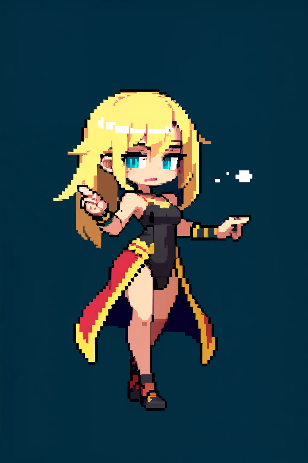 (masterpiece, top quality, best quality, less detail, 8-bit color), pixel,pixel art,1girl,fullbody, smack studio, easy for editing