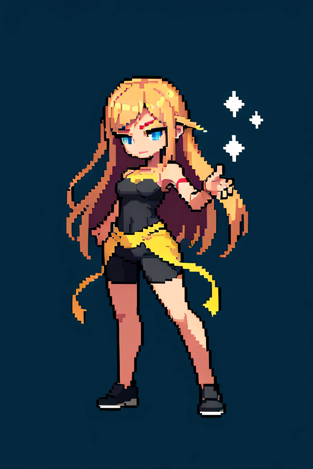 (masterpiece, top quality, best quality, less detail, 8-bit color), pixel,pixel art,1girl,fullbody, smack studio, live2d, rigid body,separate body for edit,easy for editing