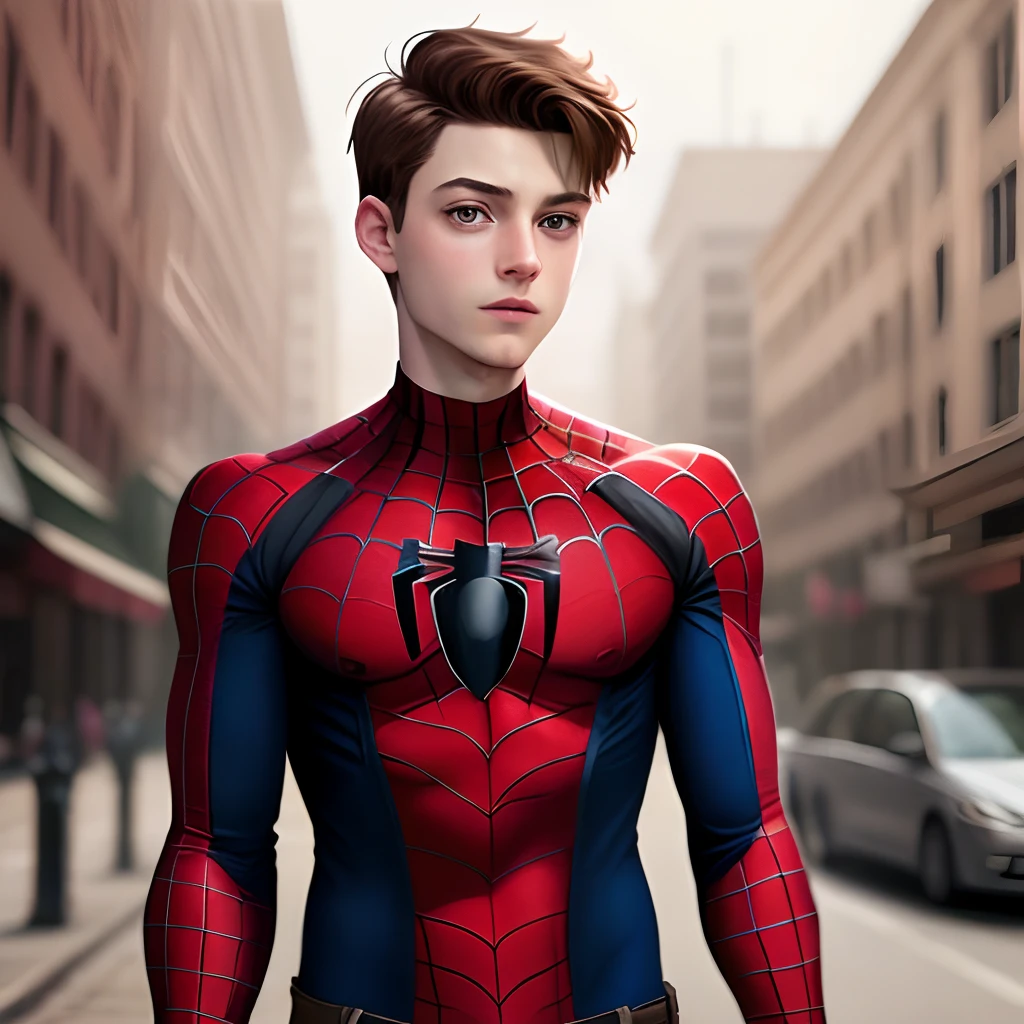 Peter Parker wearing fresh clothes