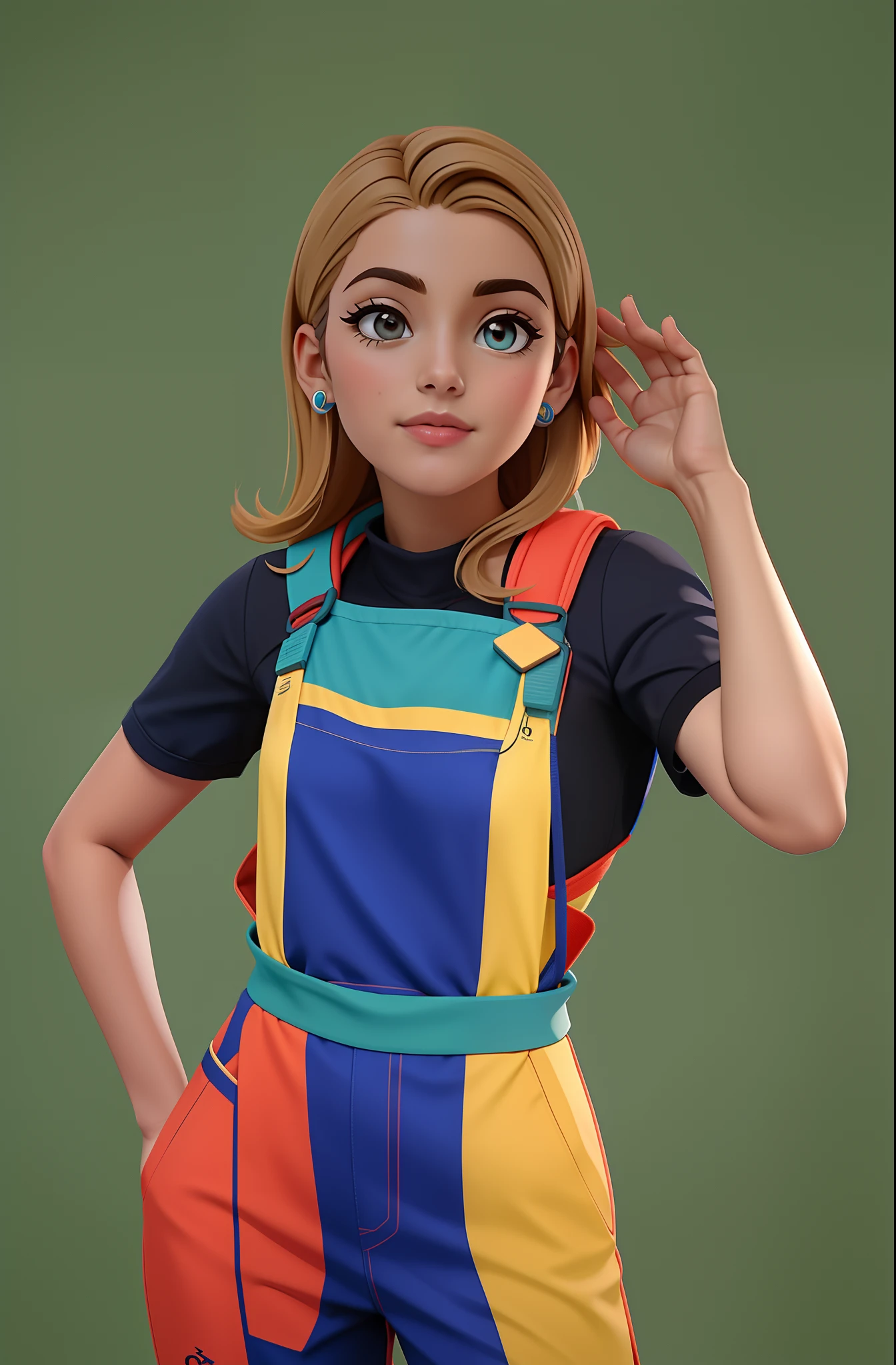 Same Reference Character, Five display modes, headpe, costas e laterais, folha de caracteres, (corpo inteiro: 1.2), (fundo gradiente de ameixa clara: 1.1)