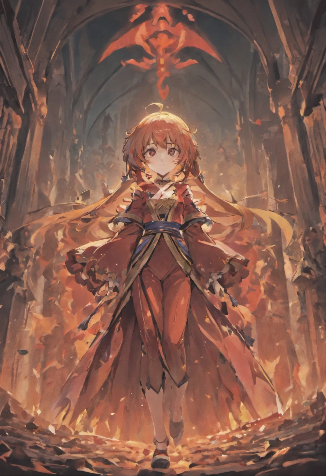 melhor qualidade, 8k, poster, Camada Light Novel, manga, 1 garota, matador de vampiros. Escrito "Dracula's Killer".