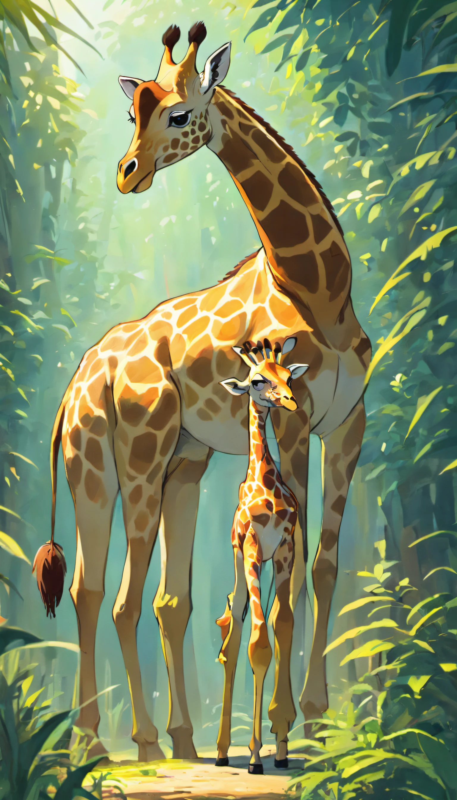 giraffes，8K，High quality
