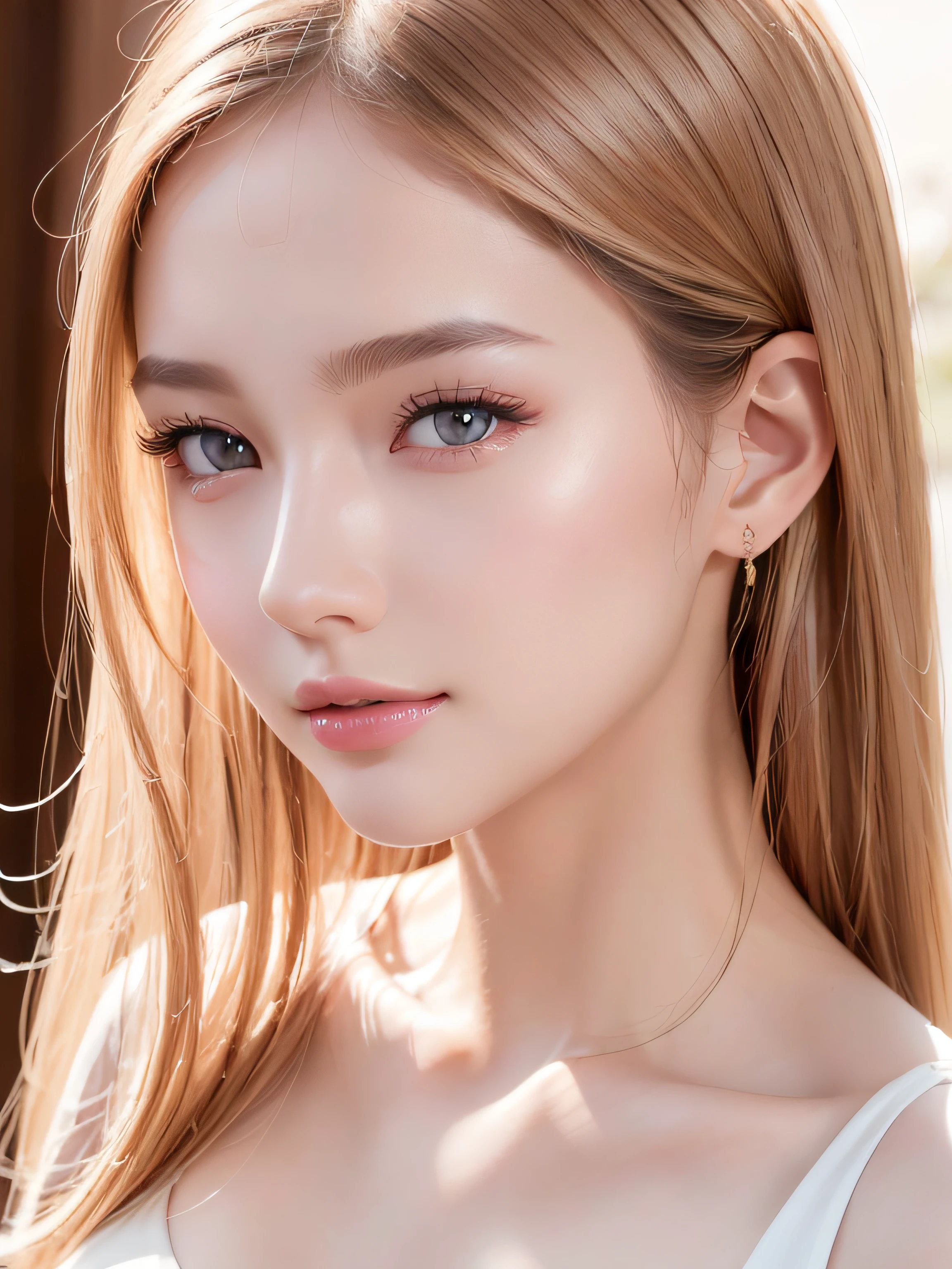 masterpiece,best quality,ultra-detailed,extremely detailed CG,unity 8k wallpaper,super detailed skinperfect anatomy,cinematic lighting,beautiful detailed eyes, raw photo,photo reality,( Beautuful Women,super beautiful face, european,1woman,shiny skin),full body shot,blond hear,a smile,Weiblich sexy,white lingerie,