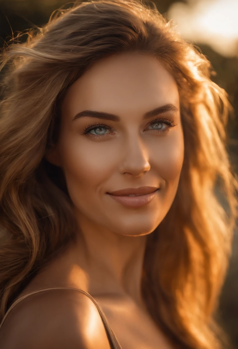 Sanftes Licht im Kino beleuchtet ein atemberaubend detailliertes und ultrarealistisches, beautiful greek supermodel, Strand-Optik, langes, unordentliches, windiges, dunkelblondes Haar, klare blaue Augen, Captivating perfect smile, sinnlich, Hot Wife, splendid, die auf ArtStation im Trend liegt. Octane ist das perfekte Werkzeug, um die weichsten Details dieses Meisterwerks der 16k-Fotografie einzufangen. full entire body.