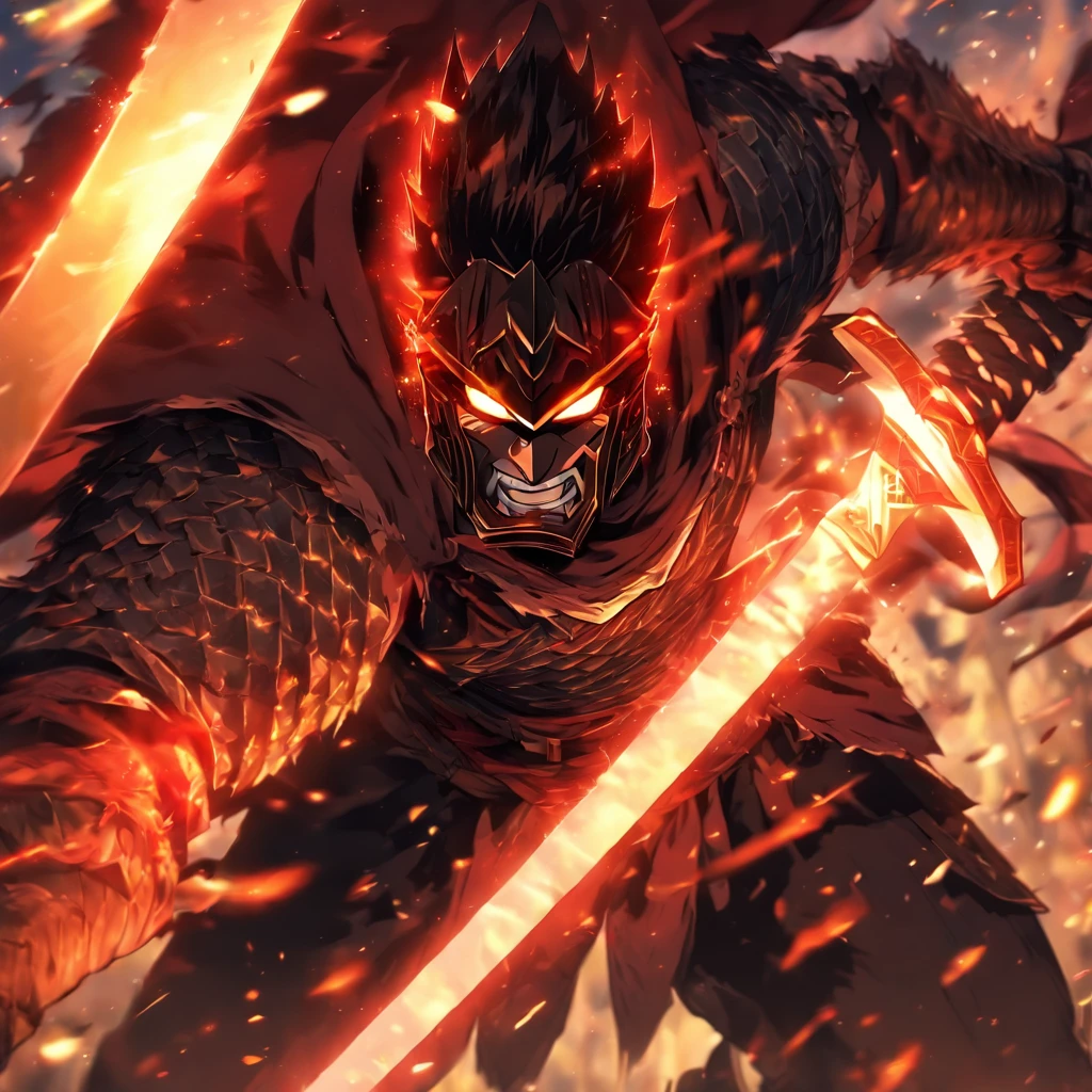 Arafed knight berserker swinging a giant sword with ruthless look on his eyes, giant sword, berserker, swinging sword, 8k visuals, 4k picture, 8k quality, 4k quality, best Picture of all time, masterpiece, (((sword swinging))), (((giant sword swinging))), (((arafed knight swinging sword)))
