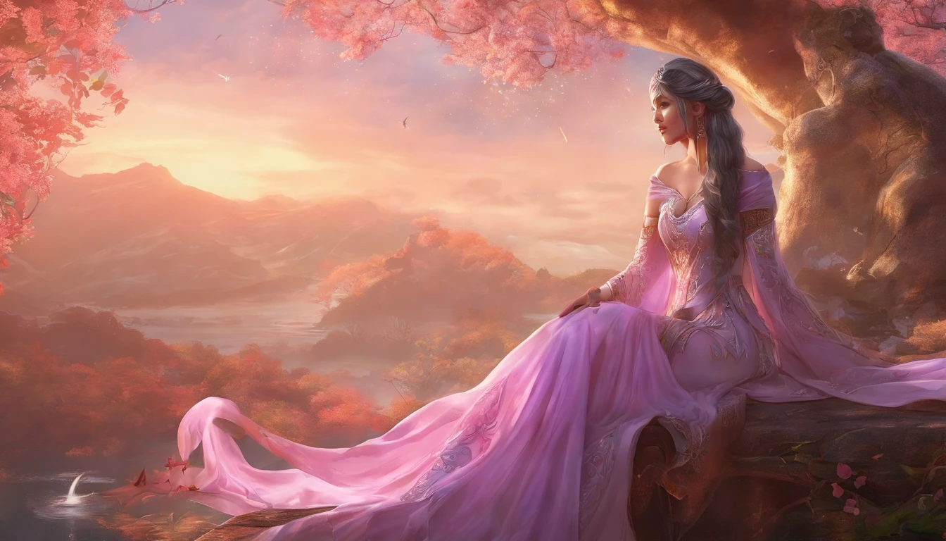 Photo Linnda Carter (Behold the:1.5) Non-bystanders, Inillo body, (Master parts:1.3), (best qualityer:1.2), 超A high resolution, Beautiful, (intricately details), Unity 8k wallpaper, ultra - detailed, Beautiful, Aesthetic, Perfect lighting, ultra - detailed, full body shot of, (skin indentation: 1.5), realisticlying, realisticlying, (tmasterpiece: 1.5), concept-art, intricately details, highly detailed, realisticlying, Octane rendering, 8K, unreal-engine, dynamicposes, best qualityer, A high resolution, (photorealiscic face: 1.1), (ultra-realistic realism: 1.1) , ((full_Body)), perfect eyes, (shiny skin: 1.2), ((hairdo))), ((Perfect hands))), (very highly detailed background), ((Dynamic background), wears a long robe, (((Flow curtain))), ((詳細な目, high-quality eyes, high-quality face)), The light pink dress is extremely complicated, Magic robes)