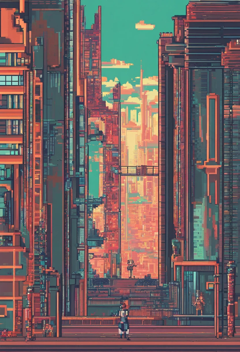 Contra 2nd Generation FC Edition，Pixel wind，titles，Background Black，In the lower right corner there are two glasses otaku looking back to back at the camera