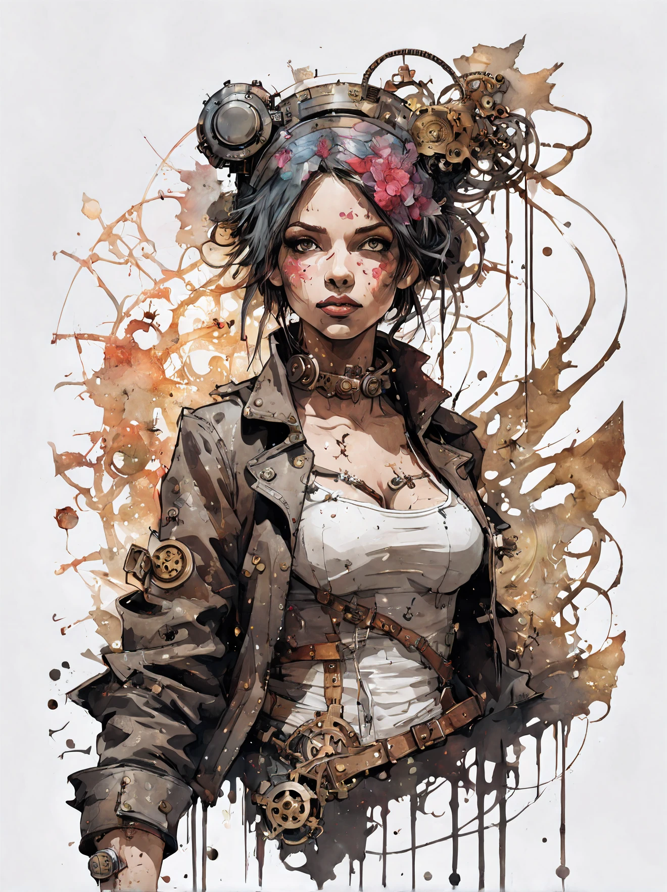 disney banksy art sticker, fantasy character, soul, digital illustration, comic book style, steampunk noir, perfect anatomy, centered, approaching perfection, dynamic, highly detailed, watercolor painting, artstation, concept art, soft, sharp focus, illustration, art by Carne Griffiths and Wadim Kashin