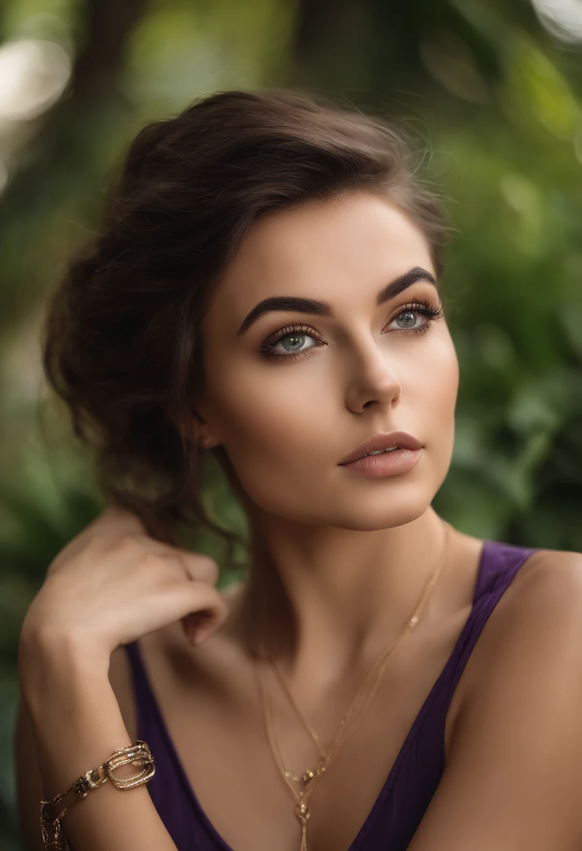 Arafed woman with a white tank top and necklace, fille sexy aux yeux verts, Portrait Sophie Mudd, cheveux bruns et grands yeux, Selfie d' une jeune femme, Yeux de chambre, Violet Myers, sans maquillage, maquillage naturel, looking straight at camera, Visage avec Artgram, Maquillage subtil, Superbe photo du corps entier, piercing green eyes, Bel angle, pose attrayante, fille mignonne, sexy pose, corps entier, Prise de vue du corps entier, brunette goddess, High detail, pose satisfaite, Pantalon en cuir,