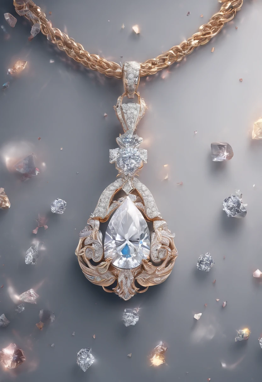 a jewellery design,(8k wallpaper, RAW photo, Photorealistic:1.25) ,( glossy side,, Best quality, Super high resolution, Depth of field, color difference, Caustics, Special light) ,Iridescent color style,(dreamy and romantic compositions:1.5),Bright style,rainbowing,Silver sheep's head gemstone pendant,sapphires,diamond,C4D render,Less detail,Less detail,No one is like