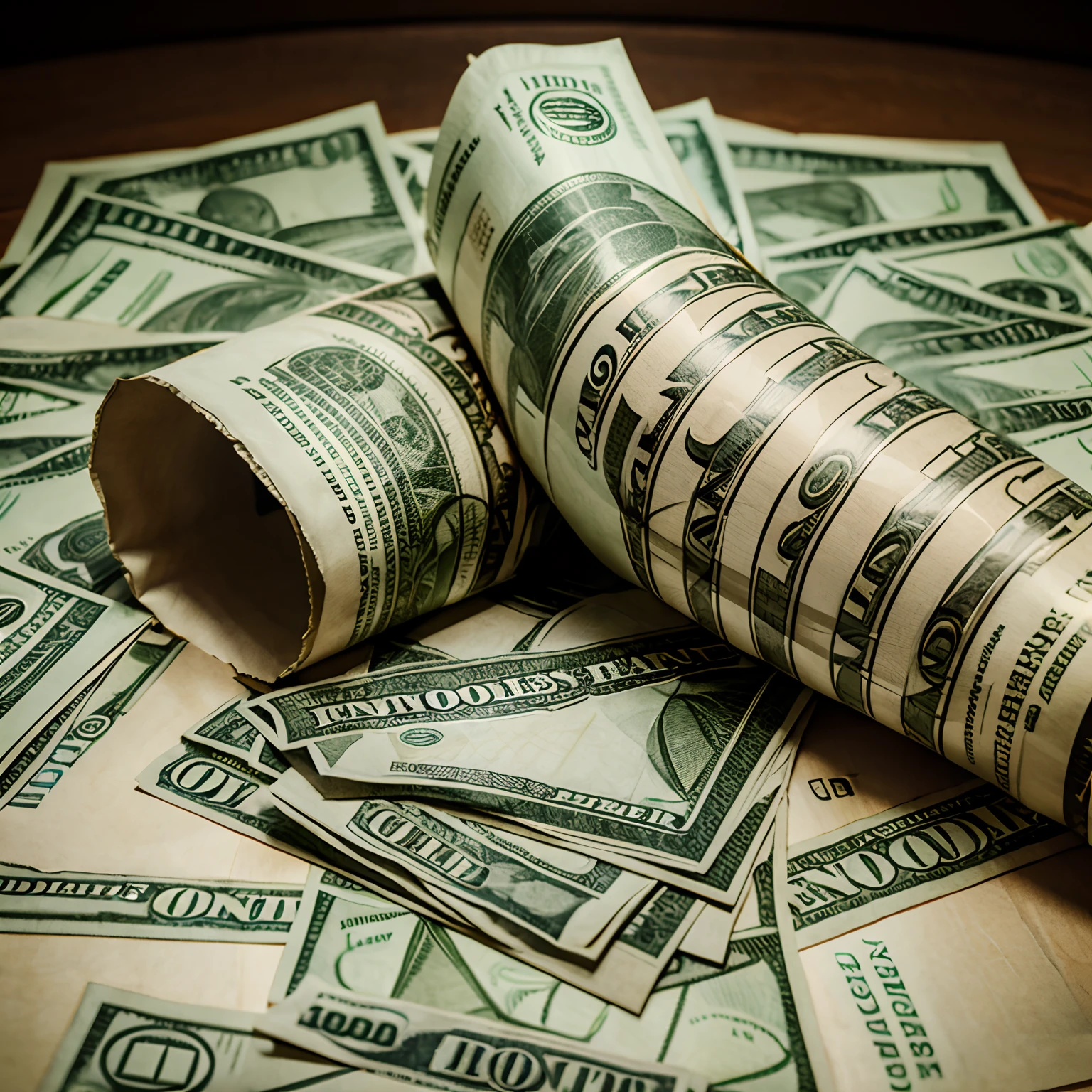 Money, dollar bills