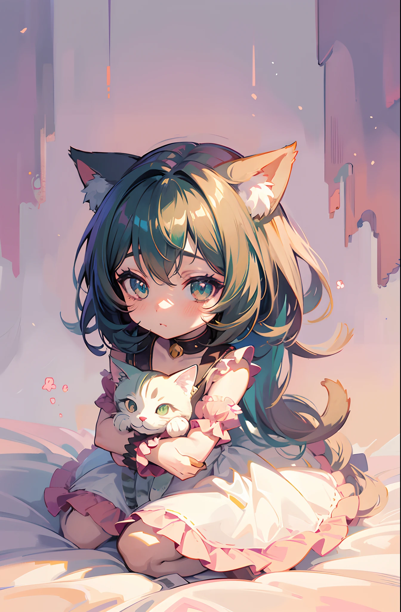 Anime Girl With Cat Ears Sitting On Bed Holding A Kitten SeaArt AI Anime Girl With Cat Ears Sitting On Bed Holding A Kitten SeaArt AI