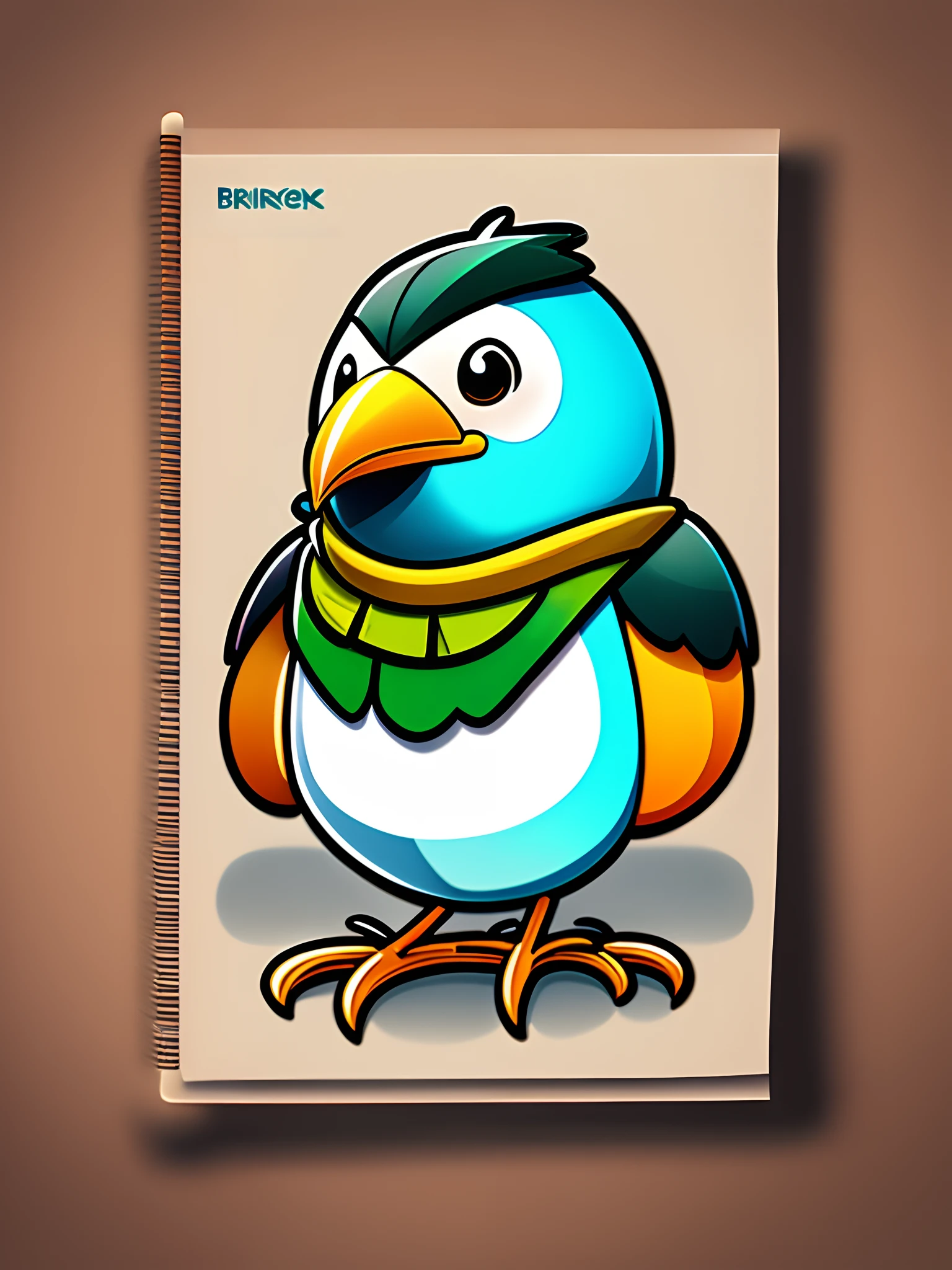 Draw a bird mascot
