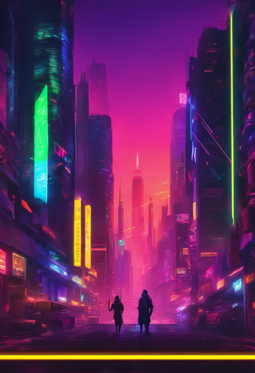 Get ready to witness the merging of the worlds of Spider-Man and Cyberpunk in one breathtaking image. Nesta obra-prima visual em 8K, You will be transported to a futuristic and dystopian environment, where the iconic Marvel hero gets a new look. O Homem-Aranha surge em uma paisagem urbana imponente, dominated by gigantic skyscrapers and holographic ads that glow brightly. The neon lights reflect your cybernetic armor, creating a striking contrast between the hero's characteristic red and blue and the oppressive darkness of the environment. Seu traje, remodelado para se adequar ao estilo Cyberpunk, features metallic details and futuristic lines, combining functionality and futuristic aesthetics. The advanced fabric, adornado com circuitos luminosos, it seems to pulsate with electronic energy as Spider-Man prepares to face the challenges of this chaotic world. The surrounding city is full of characteristic elements of the Cyberpunk style, como carros voadores, cyber implants