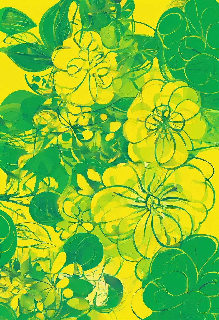 background for subject photography, yellow, green, without foreign objects, flatlay