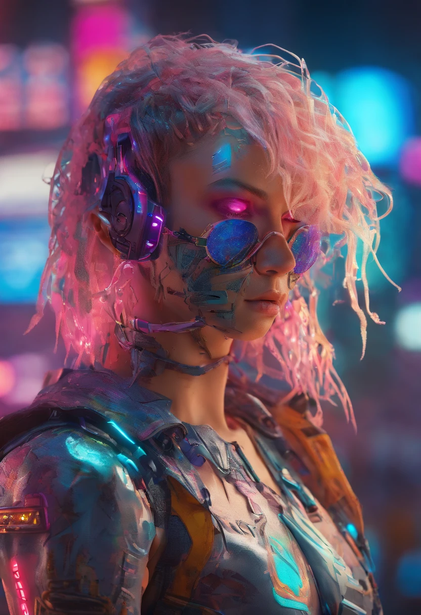 (highly detaild: 1.2), (Canon EOS R6 Best Quality: 1.2), (8K: 1.0), (EMB-RRF - Low: 1.0), (Many large black tattoos on the cybernetic head open in the middle to show the inside., Detailed face, Wearing high-tech sunglasses with very delicate eyes and holographic display 1.2), Sharp focus (Award photo: 1.2), (Subsurface Scatter(Subsurface Scatter): 1.2), (Subsurface Scatter(Subsurface Scatter): 1.2). 1.1) (Beautiful very delicate cyborg: 1.2), ( Very delicate hair: 1.2), (Great body: 1.2), (s whole body: 1.2), (Dynamic posture :1.2), neon glow, (Detailed cybernetic eye:1.1), close-up (A hyper-realistic:1.2), role-playing using, Cyberpunk 2077 Style, with dramatic lighting, (Highly detailed futuristic cityscape:1.2), (Sci-fi: 1.2). 1.2), Professional Portrait, By: Wlop Greg Rutkowski, Jeffrey Simpson Alphonse Mucha