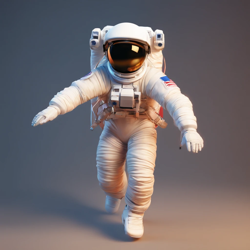 a avatar image of joyful astronaut dancing