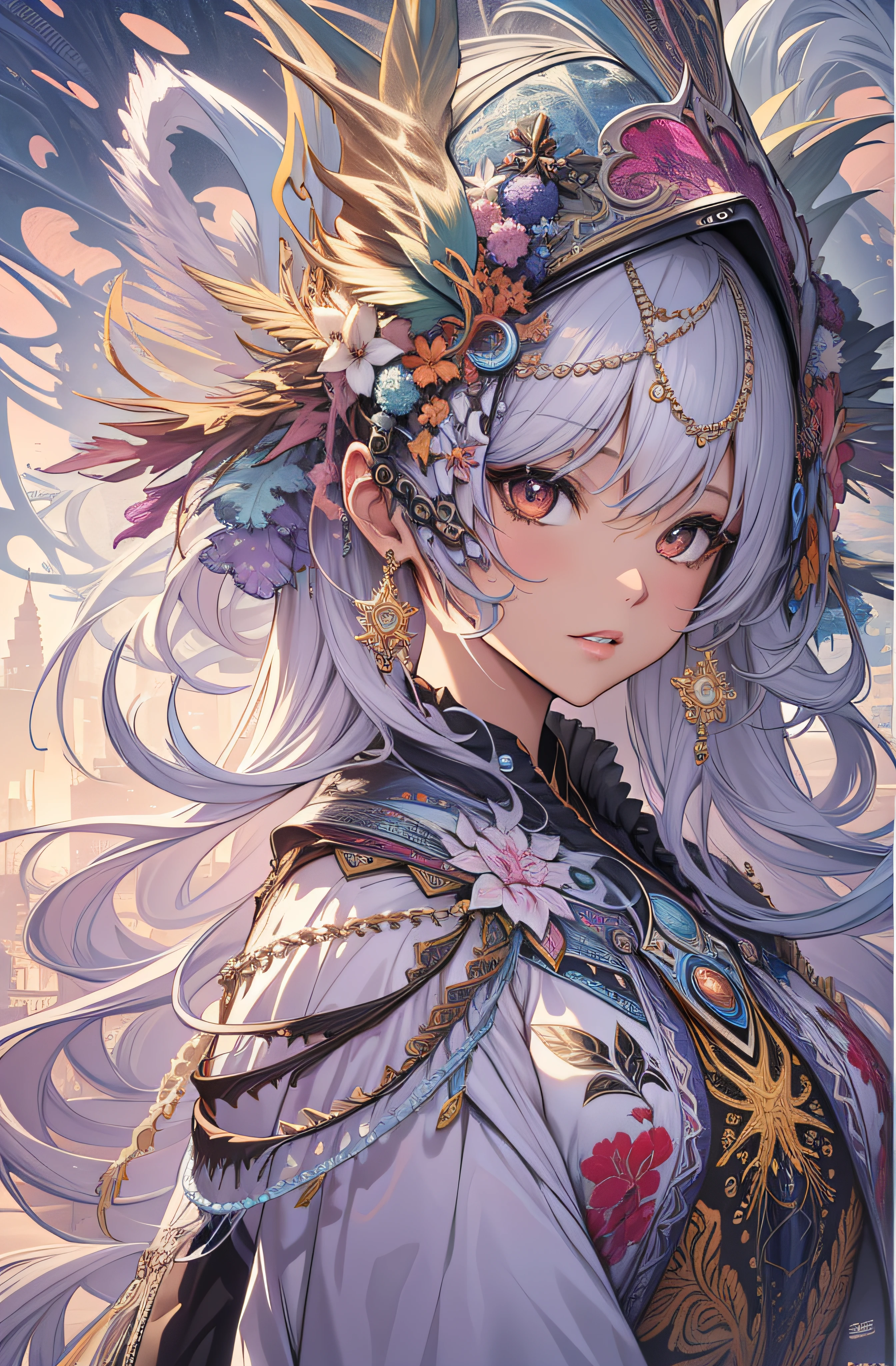 (masterpiece, top quality, best quality, official art, beautiful and aesthetic:1.2), (1girl), extreme detailed,(fractal art:1.3),colorful,highest detailed