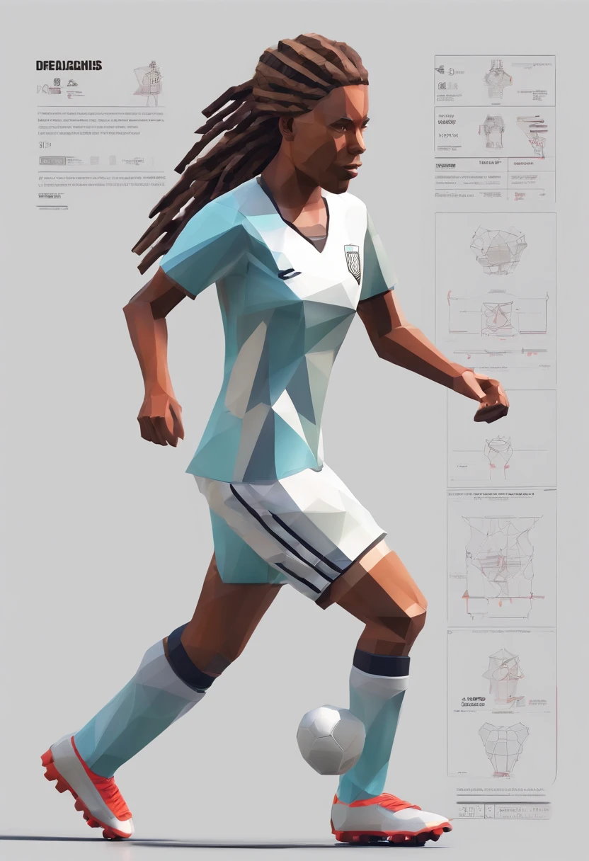 Female soccer player with dreadlocks