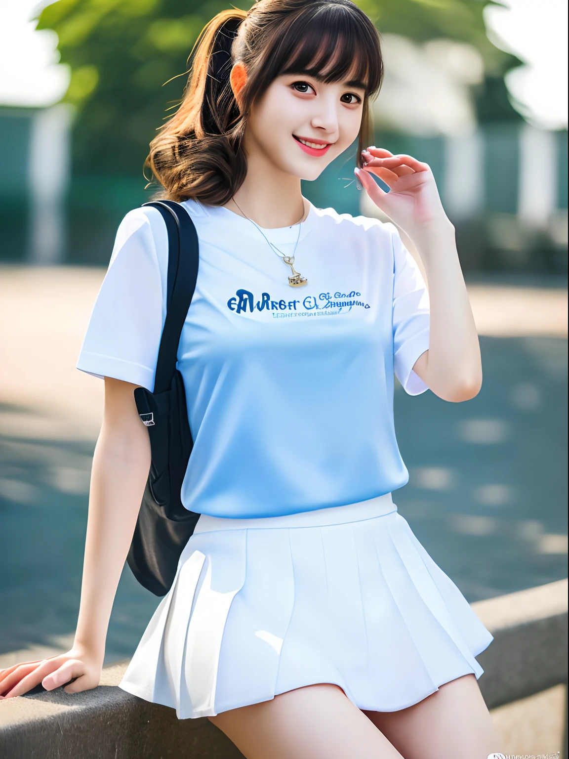 1 girl,full body,high school student,plain white t-shirt,light smile,
master piece,8k,(master piece,ultra high resolution:1.5),(master piece,photorealistic:1.5),(master piece,best quality,ultra detailed:1.5) master piece,detailed eyes,master piece,detailed face,