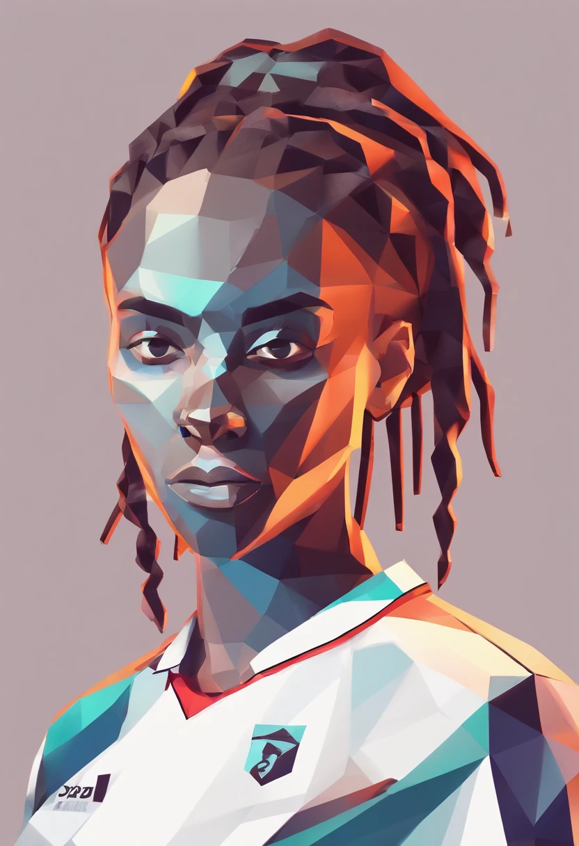 Female soccer player with dreadlocks