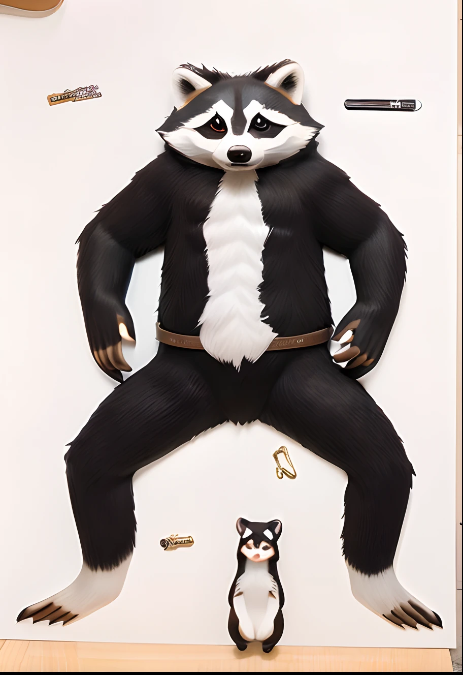 3D、illustratio、high-detail、raccoon dog