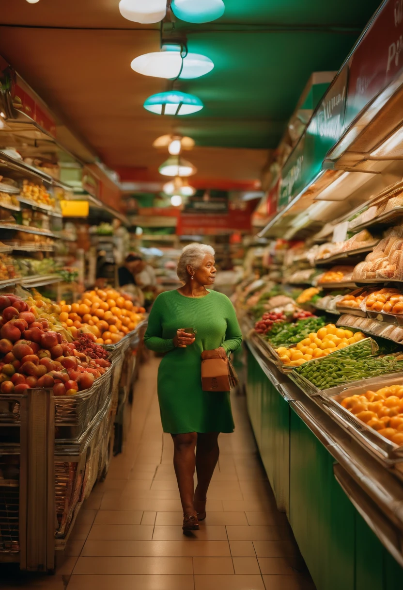 mulher, ir ao supermercado, segura o peito, chora.