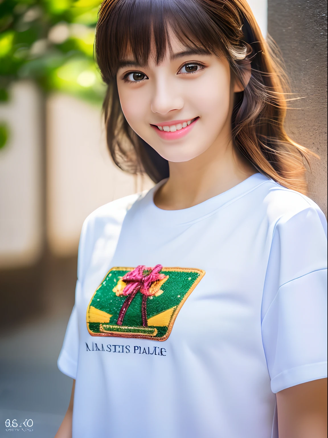 1 girl,full body,high school student,plain white t-shirt,light smile,
master piece,8k,(master piece,ultra high resolution:1.5),(master piece,photorealistic:1.5),(master piece,best quality,ultra detailed:1.5) master piece,detailed eyes,master piece,detailed face,
