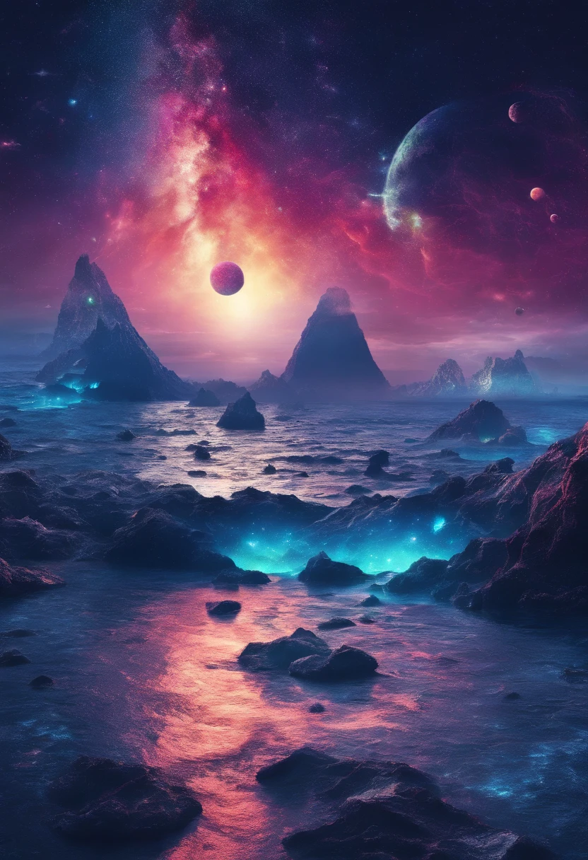 ocean floor，Craters，Undersea volcanic eruption，8K分辨率