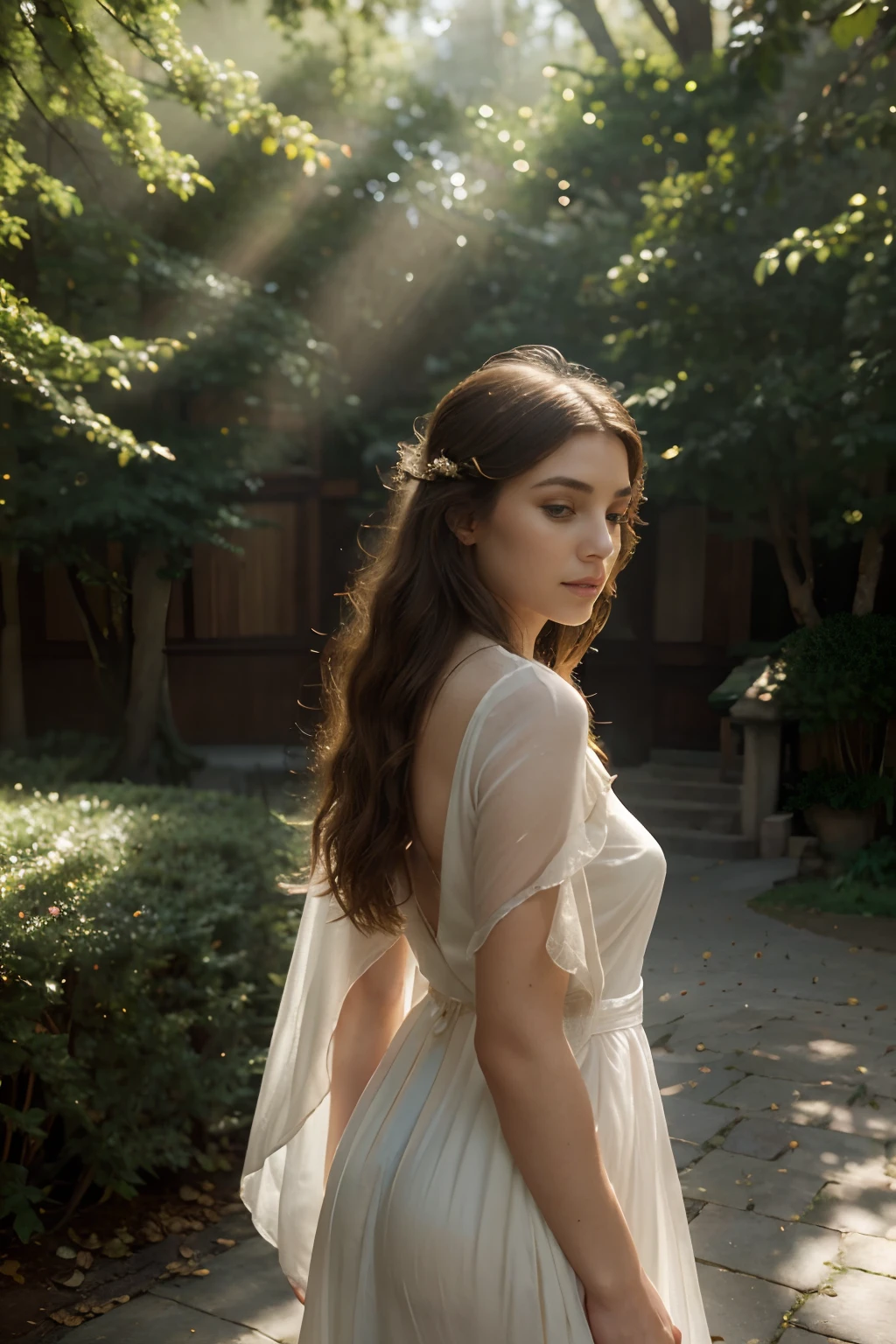 (best quality,4k,8k,highres,masterpiece:1.2),ultra-detailed,(realistic,photorealistic,photo-realistic:1.37),beautiful woman,big city,on the street,full body,brown hair,portraits,detailed eyes,long eyelashes,feminine figure,ethereal beauty,natural lighting,vibrant colors,magical atmosphere,serene expression,harmonious composition,gentle breeze,mystical aura,tranquil setting,radiant sunlight,soft shadows,faint mist,dreamlike quality,peaceful ambiance,subtle golden hues,evocative,empowering,enchanted realm,Nymph-like appearance,graceful pose,flowing hair,whimsical elements,fantasy world,sublime artistry,captivating,alluring presence,immersive landscape,mesmerizing charm,hazy atmosphere,ethereal magic.