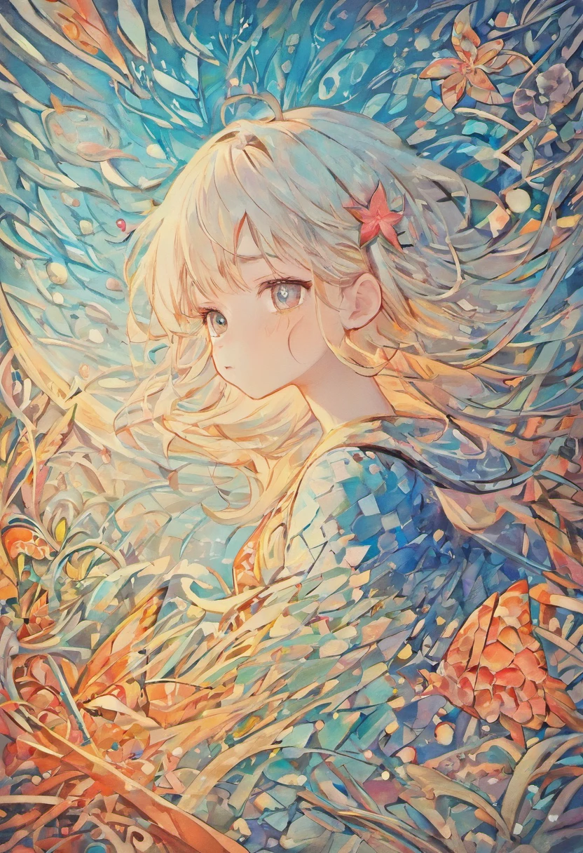 (White background:1.4),(Hand-painted ocean,Line-based),(Chinese illustration:1.3,paper art:1.3,Quilted paper art:1.2),(Reasonable design,Clear lines,High clarity,The best quality,The is very detailed,tmasterpiece,movie light effect,4K)White background,(paper art, Quilted paper art:1.2, geomerty:1.1, zentangle,a 3D render), (Extremely colorful, Best quality, high detal, Masterpiece, Cinematic lighting, 4K)