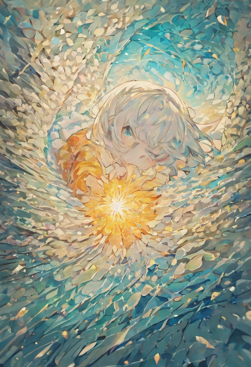 (White background:1.4),(Hand-painted ocean,Line-based),(Chinese illustration:1.3,paper art:1.3,Quilted paper art:1.2),(Reasonable design,Clear lines,High clarity,The best quality,The is very detailed,tmasterpiece,movie light effect,4K)White background,(paper art, Quilted paper art:1.2, geomerty:1.1, zentangle,a 3D render), (Extremely colorful, Best quality, high detal, Masterpiece, Cinematic lighting, 4K)