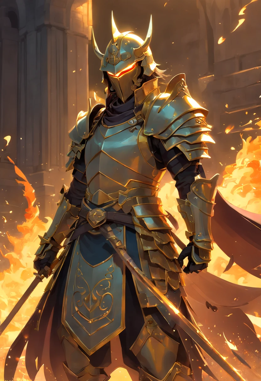 guerreiro, Arte conceitual, Directed by: Kishi Ganku, arte de fantasia, FUmdo do templo Zen, clean render, Um, com uma armadura, Detailed bushido forms smoke, Capacete de uma divindade esquecida, character is standing, 8k realista, In-game rendering, Detalhe detalhado do fUmdo do rosto, Capa Art Station, boi, pseudo - fantasia medieval, Divindade na armadura koi, Armadura de bronze detalhada, Armadura de bronze, Armadura gravada em ouro, Armadura obsidiana dourada, Armadura de ouro claro, Armadura de filigrana ornamentada, demon warrior, armadura ornamentada coberta de espinhos, Intrincada armadura de Assasin, Armadura de metal intrincada, Guerrero formidável, Vestido com armadura dourada ornamentada adornada com desenhos intrincados, Capacete com uma crista grande e dois chifres, All against a darkness, Smoky fue hinting at a battle scene, Giving a sinister aura to your person