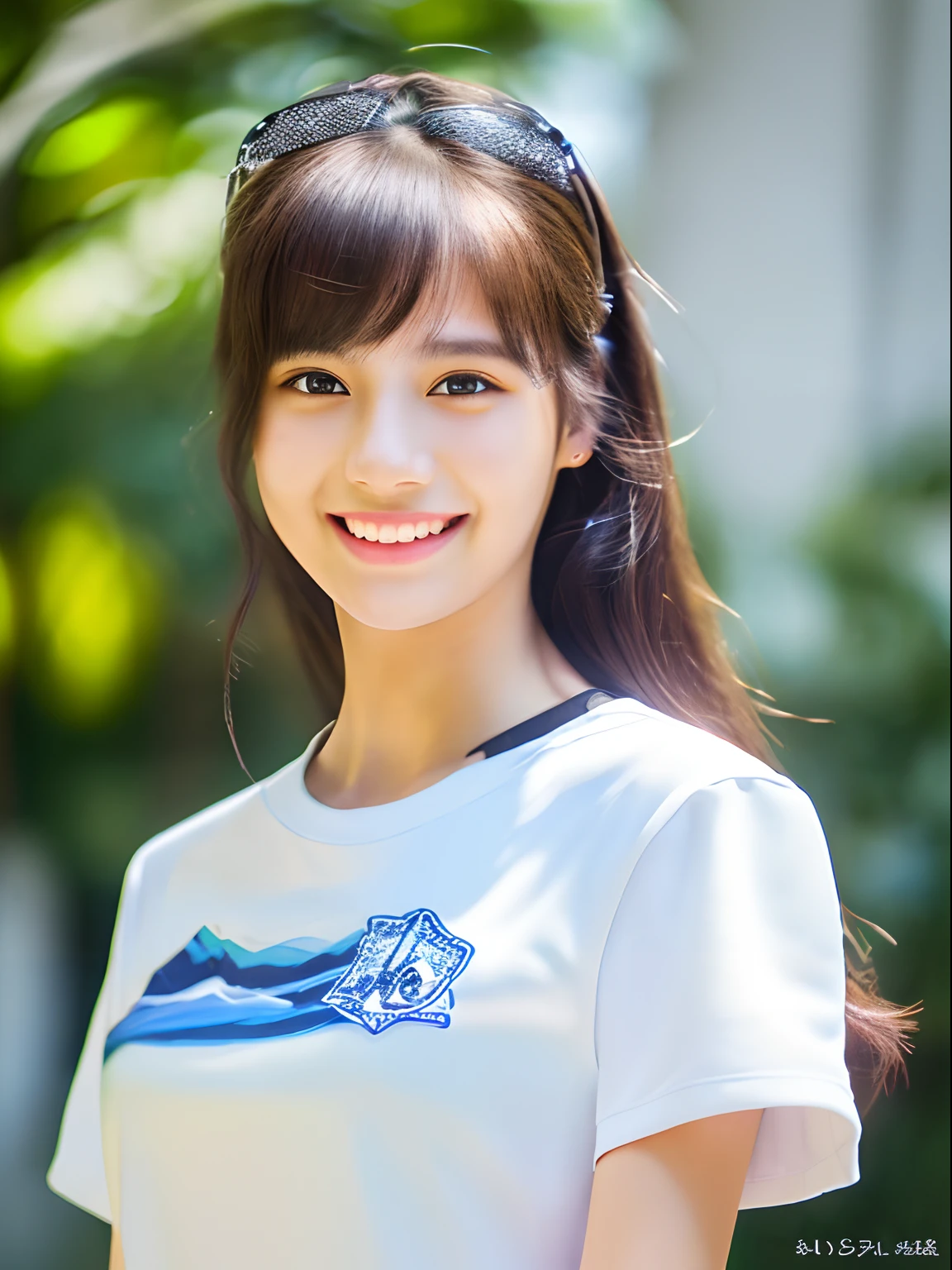 1 girl,full body,high school student,plain white t-shirt,light smile,
master piece,8k,(master piece,ultra high resolution:1.5),(master piece,photorealistic:1.5),(master piece,best quality,ultra detailed:1.5) master piece,detailed eyes,master piece,detailed face,