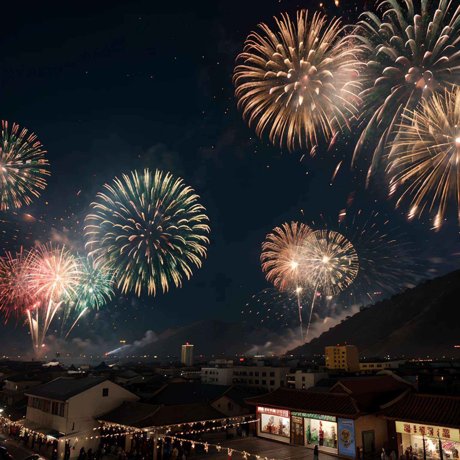 Fireworks, New Year Celebration, China Town